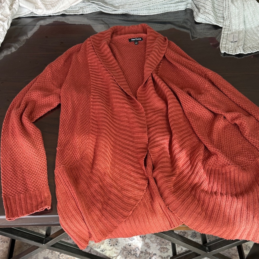 Pink Clover Rust Cardigan